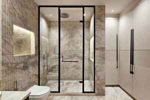 Building Lobby in 4 BHK Apartment at Lodha World Crest, Worli – for Rent