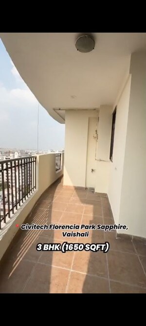 Balcony in 3 BHK Apartment at Vasundhara Sector 6 – for Rent