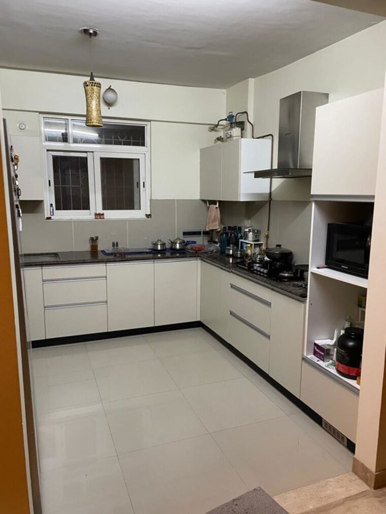 Kitchen, nyati-esteban 3 Bedroom 1500 Sq.Ft. Apartment In Undri Pune 9808949
