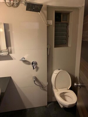 Bathroom in 3 BHK Apartment at Ajmera Cosmic Heights, Bhakti Park – for Rent