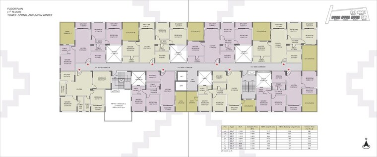 Floor Plan, devidanga 3 Bedroom 1496 Sq.Ft. Apartment In Devidanga Siliguri 9808893