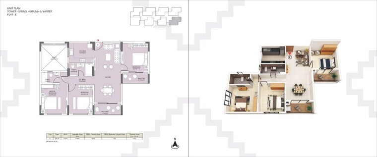 Floor Plan, devidanga 3 Bedroom 1496 Sq.Ft. Apartment In Devidanga Siliguri 9808893