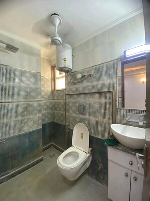 Bathroom in 2 BHK Builder Floor at Chattarpur – for Rent