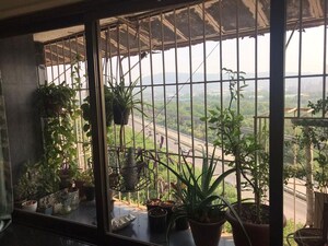 Balcony in 3 BHK Apartment at Ajmera Cosmic Heights, Bhakti Park – for Rent