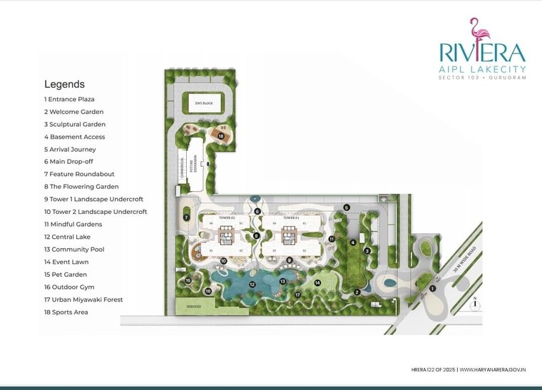 Master Plan, aipl-riviera 2 Bedroom 2308 Sq.Ft. Apartment In Sector 103 Gurgaon 9809608