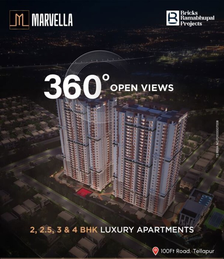 Exterior View, bricks-marvella 2 Bedroom 1385 Sq.Ft. Apartment In Tellapur Hyderabad 9809582