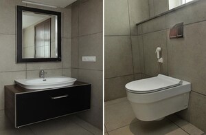 Bathroom in 3.5 BHK Apartment at Unitech Harmony, Sector 50 – for Rent