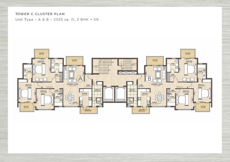 Floor Plan, kashish-manor-one 3 Bedroom 2325 Sq.Ft. Apartment In Sector 111 Gurgaon 9806608