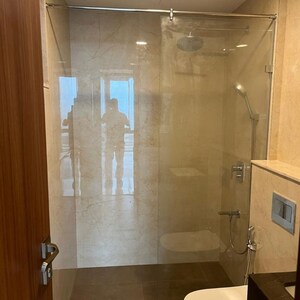 Bathroom in 3 BHK Apartment at Piramal Mahalaxmi, Arthur rd – for Rent