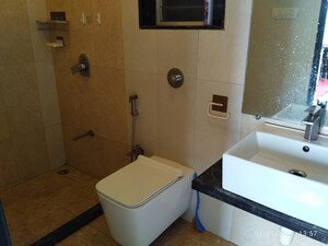 Bathroom in 1 BHK Apartment at Aspen Park, Goregaon East – for Rent
