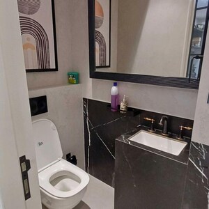 Bathroom in 3 BHK Apartment at Lodha The Park, Century Mills – for Rent