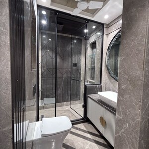 Staircase in 4 BHK Builder Floor at Gulmohar Park – for Sale