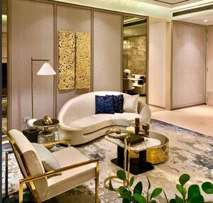 Living Room in 2 BHK Apartment at Lokhandwala Residency, Worli – for Sale