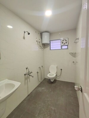 Bathroom in 1.5 BHK Builder Floor at Reliable Lake Dew Residency, Haralur Road – for Rent