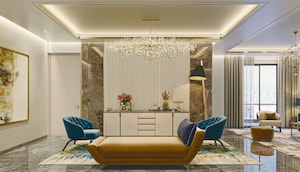 Living Room in 4 BHK Apartment at Navayuga Godavari, Begumpet – for Sale