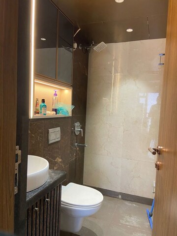 Bathroom in 1 BHK Apartment at MICL Aaradhya Highpark, Mira Road – for Rent
