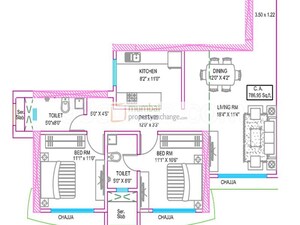 Floor Plan in 2 BHK Apartment at Sahajanand Arista, Goregaon West – for Sale