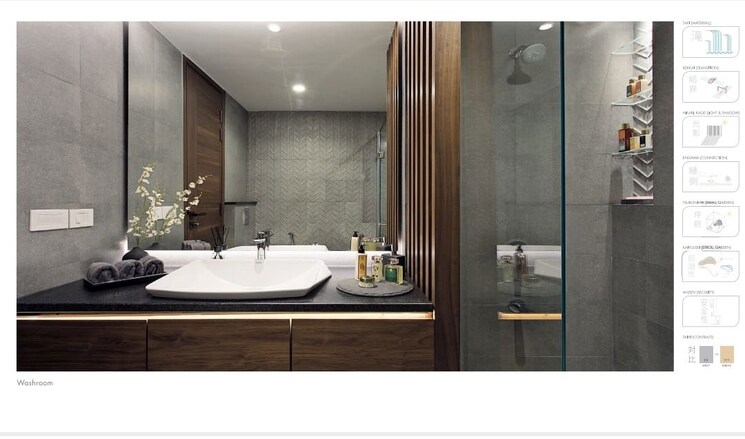 Bathroom, krisumi-waterfall-residences 2 Bedroom 1448 Sq.Ft. Apartment In Sector 36a Gurgaon 9811961