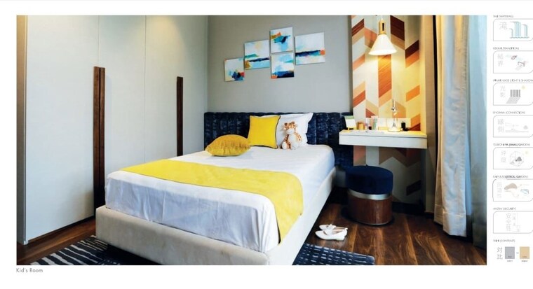 Bedroom, krisumi-waterfall-residences 3 Bedroom 1900 Sq.Ft. Apartment In Sector 36a Gurgaon 9812007