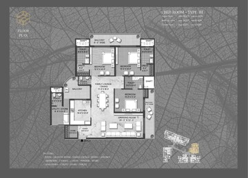 Floor Plan in 3 BHK Apartment at Sarena Iris Prime, Ramprastha Greens – for Sale