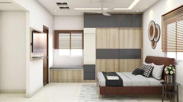 Bedroom, my-home-krishe 3 Bedroom 1835 Sq.Ft. Apartment In Financial District Hyderabad 9812880