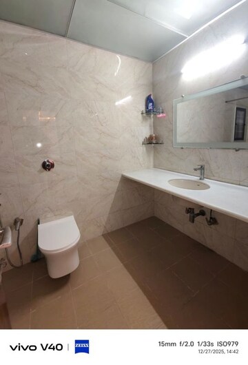 Bathroom in 3 BHK Apartment at Akshar Shreeji Heights, Seawoods – for Rent