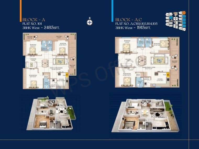Master Plan, origin-amogha 3 Bedroom 1780 Sq.Ft. Apartment In Kollur Hyderabad 8583306