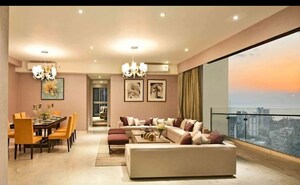 Living Room in 3 BHK Apartment at Runwals The Reserve, Worli – for Sale