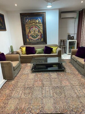 Living Room in 3 BHK Apartment at Trikuta Apartments, Sector 29 – for Rent