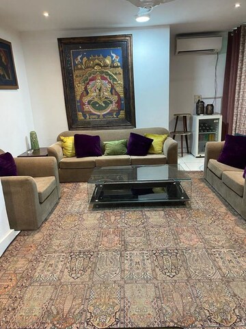 Living Room in 3 BHK Apartment at Trikuta Apartments, Sector 29 – for Rent