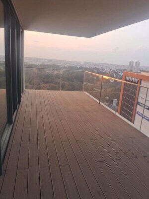 Balcony in 4 BHK Apartment at Embassy Lake Terrace, Hebbal – for Rent