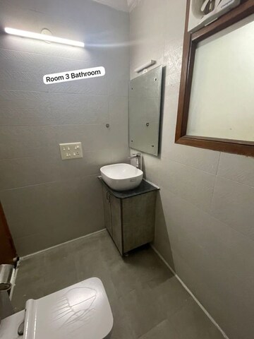 Bathroom in 3 BHK Builder Floor at Ansal Sushant Floors, Sushant Lok ii – for Rent