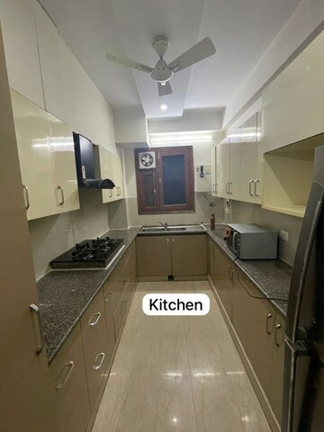 Kitchen in 3 BHK Builder Floor at Ansal Sushant Floors, Sushant Lok ii – for Rent