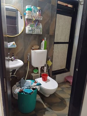 Bathroom in 3 BHK Apartment at Haware Estate, Kasarvadavali – for Rent
