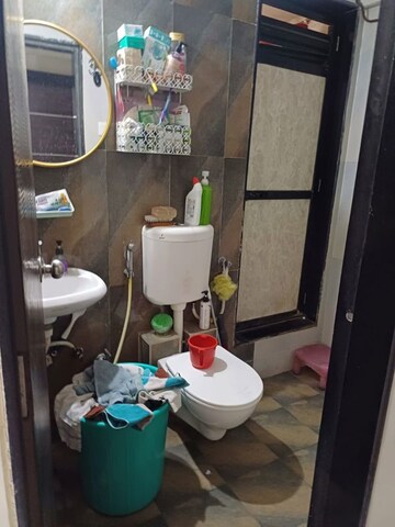 Bathroom in 3 BHK Apartment at Haware Estate, Kasarvadavali – for Rent