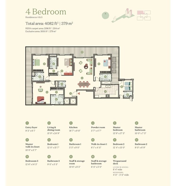 Floor Plan, max-estate-360 4 Bedroom 4082 Sq.Ft. Apartment In Sector 36a Gurgaon 9796043