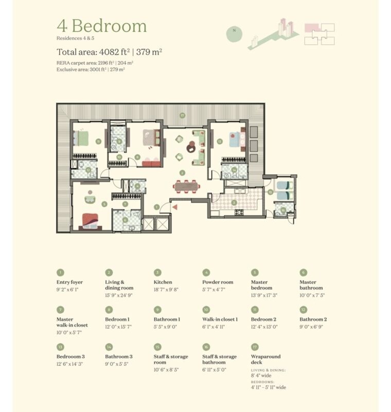 Floor Plan, max-estate-360 4 Bedroom 4082 Sq.Ft. Apartment In Sector 36a Gurgaon 9796043