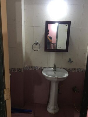 Bathroom in 3 BHK Apartment at Ivory Towers CHS LTD, Bhakti Park – for Rent