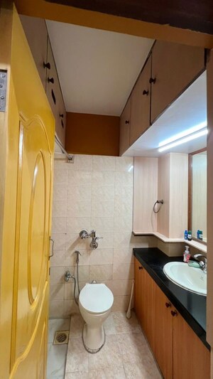Bathroom in 2 BHK Apartment at Marathon Galaxy, Mulund West – for Rent