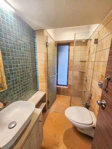 Bathroom in 3 BHK Apartment at L Amour Apartment, Bandra West – for Rent
