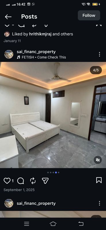 1 BHK + Pooja Room Builder Floor For Rent in Neb Sarai
