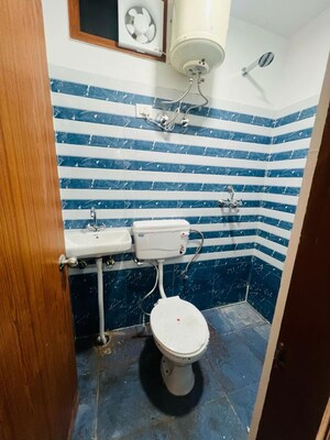 Bathroom in 1 BHK Builder Floor at Paryavaran Complex – for Rent