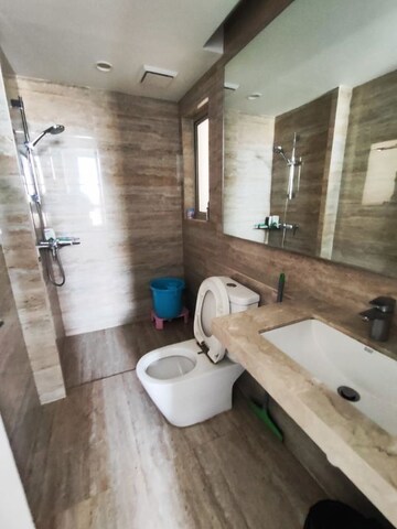 Bathroom in 2 BHK Apartment at Hiranandani Delanna, Ghodbunder Road – for Rent