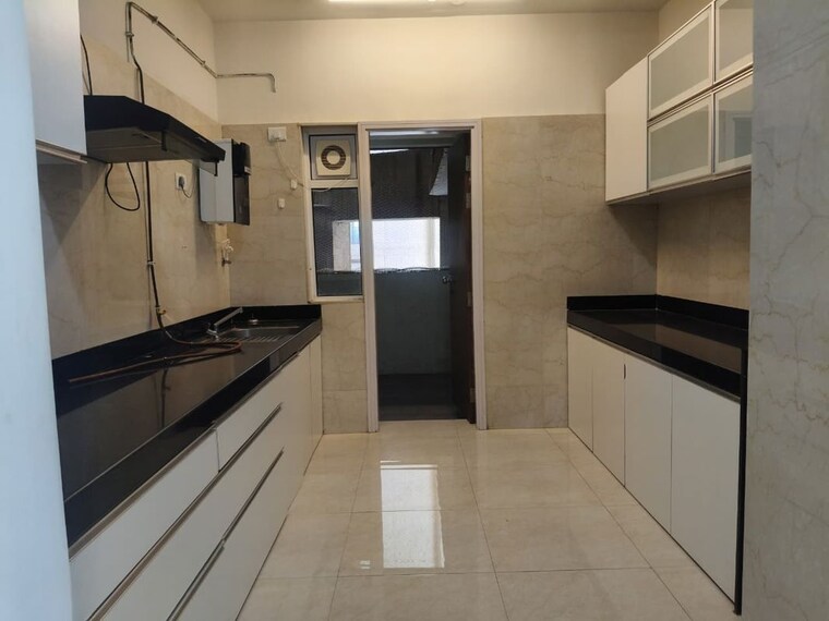 Kitchen, lnt-crescent-bay-t5 3.5 Bedroom 1850 Sq.Ft. Apartment In Parel Mumbai 9818579