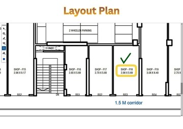 Floor Plan in  Shop at Squarefeet Y Square, Dhokali – for Rent