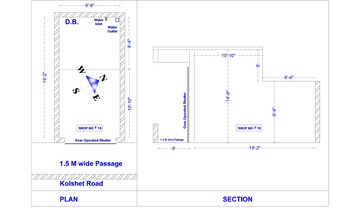 Floor Plan in  Shop at Squarefeet Y Square, Dhokali – for Rent