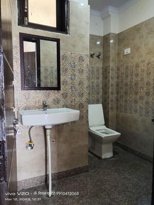 Bathroom in 1 BHK Builder Floor at Chattarpur – for Rent