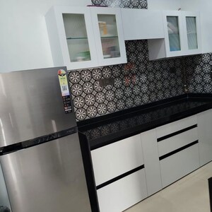 Kitchen in 3 BHK Apartment at Lodha Parkside, Kamala Mill – for Rent