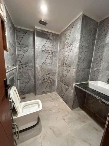 Bathroom in 3 BHK Builder Floor at Chattarpur – for Rent