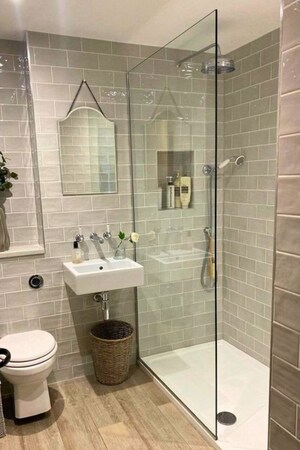 Bathroom in 4 BHK Apartment at Hubtown Seasons, Chembur – for Rent